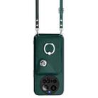 For Xiaomi 15 Ultra Organ Card Bag Ring Holder Phone Case with Long Lanyard(Green) - 2