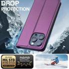 For iPhone 14 Pro Max LC.IMEEKE L1 Series Frosted Fine Texture PU Phone Case(Purple) - 3