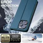 For iPhone 14 Pro LC.IMEEKE L1 Series Frosted Fine Texture PU Phone Case(Blue) - 3