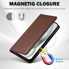 For iPhone 15 LC.IMEEKE L1 Series Frosted Fine Texture PU Phone Case(Brown) - 3