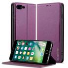 For iPhone 7 / 8 / SE 2020 LC.IMEEKE L1 Series Frosted Fine Texture PU Phone Case(Purple) - 1
