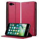 For iPhone SE 2022 LC.IMEEKE L1 Series Frosted Fine Texture PU Phone Case(Red) - 1