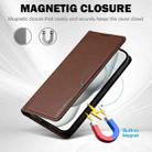 For iPhone 14 / 13 LC.IMEEKE L1 Series Frosted Fine Texture PU Phone Case(Brown) - 3