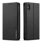 For iPhone XR LC.IMEEKE L1 Series Frosted Fine Texture PU Phone Case(Black) - 2