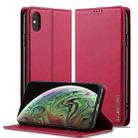 For iPhone XR LC.IMEEKE L1 Series Frosted Fine Texture PU Phone Case(Red) - 1