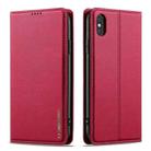 For iPhone XR LC.IMEEKE L1 Series Frosted Fine Texture PU Phone Case(Red) - 2