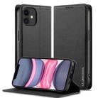 For iPhone 12 / 12 Pro LC.IMEEKE L1 Series Frosted Fine Texture PU Phone Case(Black) - 1