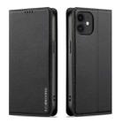 For iPhone 12 / 12 Pro LC.IMEEKE L1 Series Frosted Fine Texture PU Phone Case(Black) - 2