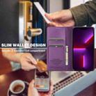 For iPhone 11 Pro LC.IMEEKE L1 Series Frosted Fine Texture PU Phone Case(Purple) - 3