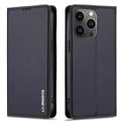 For iPhone 11 Pro Max LC.IMEEKE L1 Series Frosted Fine Texture PU Phone Case(Black) - 2