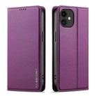 For iPhone 12 mini / 13 mini LC.IMEEKE L1 Series Frosted Fine Texture PU Phone Case(Purple) - 2