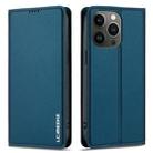 For iPhone 12 Pro Max LC.IMEEKE L1 Series Frosted Fine Texture PU Phone Case(Blue) - 2