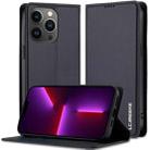 For iPhone 13 Pro Max LC.IMEEKE L1 Series Frosted Fine Texture PU Phone Case(Black) - 1