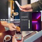 For iPhone 13 Pro Max LC.IMEEKE L1 Series Frosted Fine Texture PU Phone Case(Black) - 3