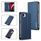 For iPhone 16e LC.IMEEKE L1 Series Frosted Fine Texture PU Phone Case(Blue) - 1