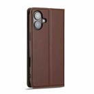 For iPhone 17 LC.IMEEKE L1 Series Frosted Fine Texture PU Phone Case(Brown) - 4