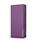 For iPhone 17 LC.IMEEKE L1 Series Frosted Fine Texture PU Phone Case(Purple) - 2
