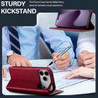 For iPhone 17 Pro LC.IMEEKE L1 Series Frosted Fine Texture PU Phone Case(Red) - 4