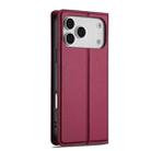 For iPhone 17 Pro LC.IMEEKE L1 Series Frosted Fine Texture PU Phone Case(Red) - 5
