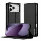For iPhone 17 Pro Max LC.IMEEKE L1 Series Frosted Fine Texture PU Phone Case(Black) - 1