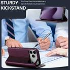 For iPhone 17 Pro Max LC.IMEEKE L1 Series Frosted Fine Texture PU Phone Case(Purple) - 4
