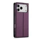 For iPhone 17 Pro Max LC.IMEEKE L1 Series Frosted Fine Texture PU Phone Case(Purple) - 5