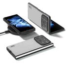 For Xiaomi Mix Fold 4 ABEEL Genuine Leather Elegant Black Edge Phone Case(White) - 2