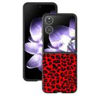 For Xiaomi Mix Flip Black Frame Leopard Full Coverage Phone Case(Red Leopard) - 1