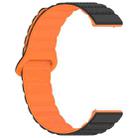 18mm Dotted Loop Magnetic Silicone Watch Band(Black Orange) - 1