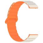 18mm Dotted Loop Magnetic Silicone Watch Band(Starlight Orange) - 1