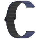 20mm Dotted Loop Magnetic Silicone Watch Band(Dark Blue Black) - 1