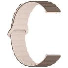 22mm Dotted Loop Magnetic Silicone Watch Band(Brown Apricot) - 1