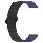 22mm Dotted Loop Magnetic Silicone Watch Band(Dark Blue Black) - 1