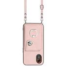 For Samsung Galaxy XCover7 Organ Card Bag Ring Holder Phone Case with Long Lanyard(Pink) - 2