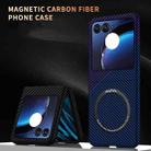 For Motorola Razr 50 Ultra Carbon Fiber Texture MagSafe Magnetic Phone Case(Purple) - 2