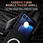 For Motorola Razr 50 Carbon Fiber Texture MagSafe Magnetic Phone Case(Black Red) - 3