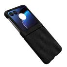 For Motorola Razr 50 Ultra Carbon Fiber Texture Shockproof Phone Case(Black) - 1