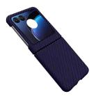 For Motorola Razr 50 Ultra Carbon Fiber Texture Shockproof Phone Case(Purple) - 1