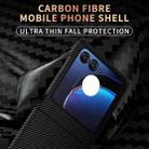 For Motorola Razr 50 Carbon Fiber Texture Shockproof Phone Case(Black Silver) - 3