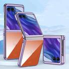 For Motorola Razr 50 Ultra Super Thin Electroplating Transparent Folding Phone Case(Purple) - 1