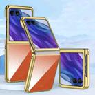 For Motorola Razr 50 Ultra Super Thin Electroplating Transparent Folding Phone Case(Gold) - 1