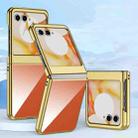 For Motorola Razr 50 Super Thin Electroplating Transparent Folding Phone Case(Gold) - 1