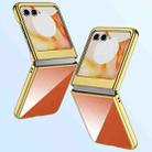 For Motorola Razr 50 Super Thin Electroplating Transparent Folding Phone Case(Gold) - 2