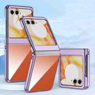 For Motorola Razr 60 Super Thin Electroplating Transparent Folding Phone Case(Purple) - 1
