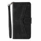 For iPhone 16 Pro Max Nail Skin Feel Stitching Calf Texture Leather Phone Case(Black) - 2