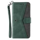 For iPhone 16 Pro Max Nail Skin Feel Stitching Calf Texture Leather Phone Case(Green) - 2