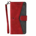 For iPhone 16 Pro Max Nail Skin Feel Stitching Calf Texture Leather Phone Case(Red) - 2