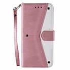 For iPhone 16 Pro Nail Skin Feel Stitching Calf Texture Leather Phone Case(Rose Gold) - 2