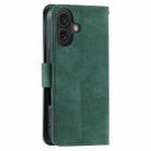 For iPhone 16 Plus Nail Skin Feel Stitching Calf Texture Leather Phone Case(Green) - 3