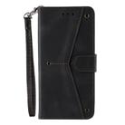For iPhone 16e Nail Skin Feel Stitching Calf Texture Leather Phone Case(Black) - 2
